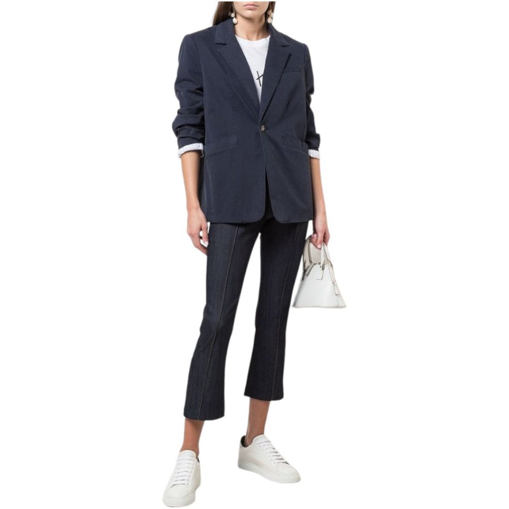 Cinq à Sept Brooke Twill Blazer in Navy